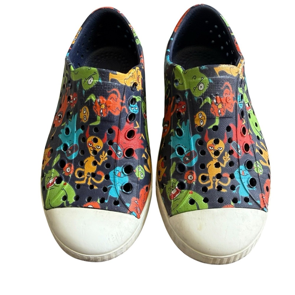 Native Toddler Jefferson Slip on Water Shoes Size C9 Navy Blue Monsters